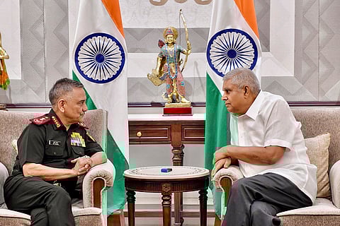 CDS Anil Chauhan meets VP Dhankhar