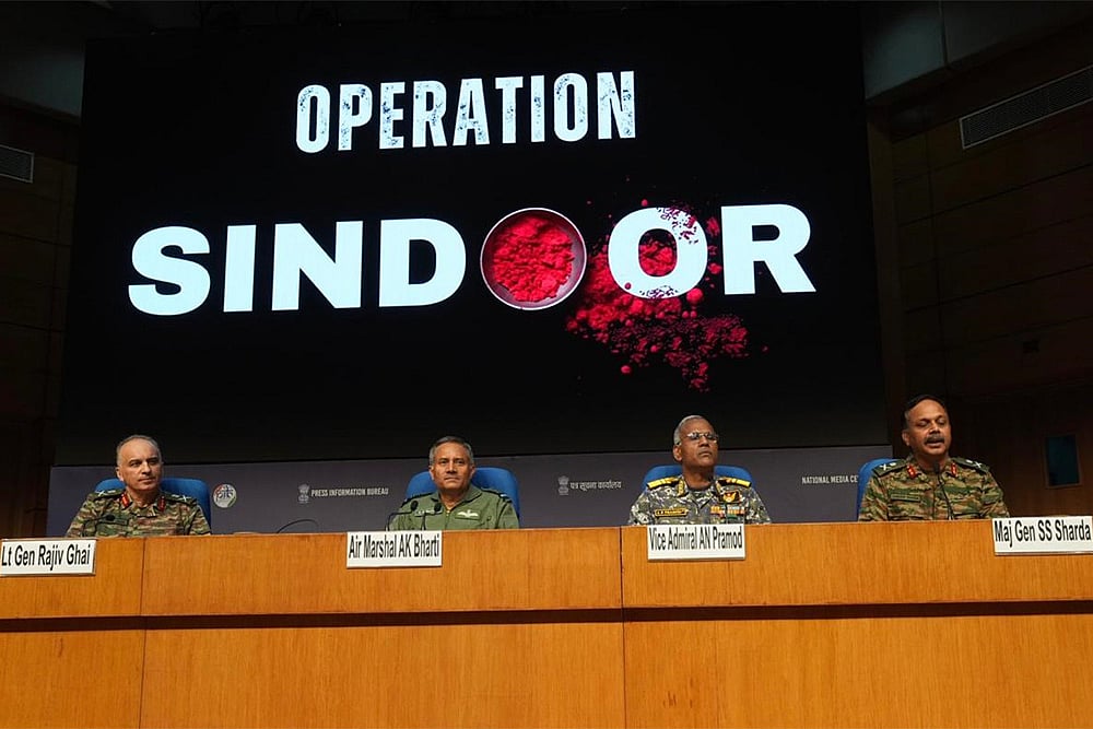 | Photo: Tribhuvan Tiwari/Outlook : Armed forces' press conference on Op Sindoor