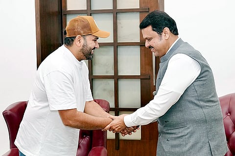 Devendra Fadnavis meets Rohit Sharma