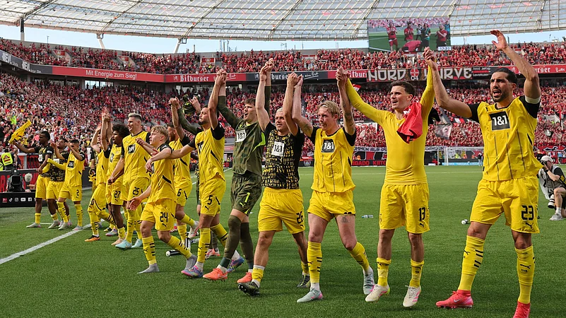 Bayer Leverkusen vs Borussia Dortmund German Bundesliga 2024-25 dpa via AP