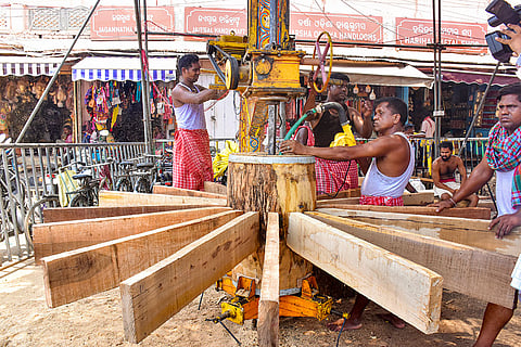 Preparations for Rath Yatra festival
