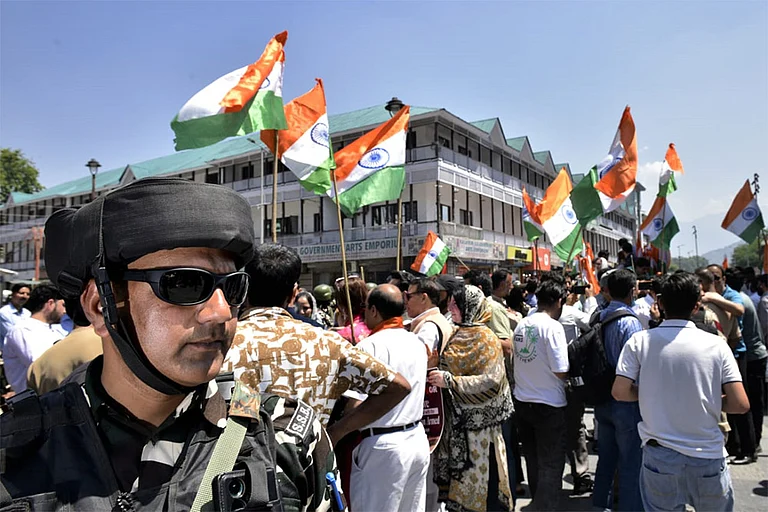 Tiranga Yatra in Srinagar - | Photo: Yasir Iqbal