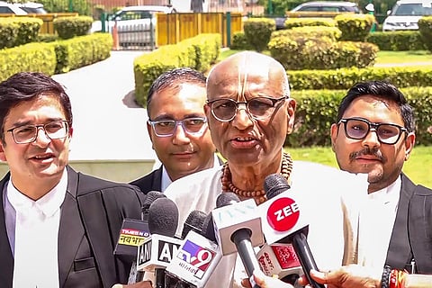 Madhu Pandit Dasa addresses media