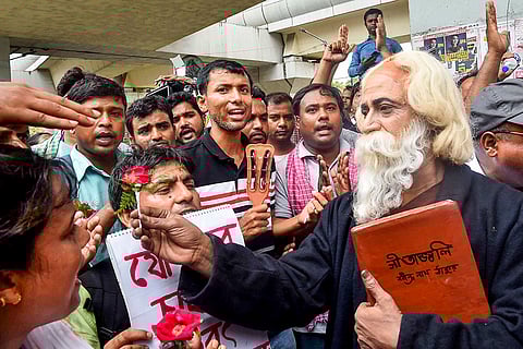 Teachers protest in Kolkata