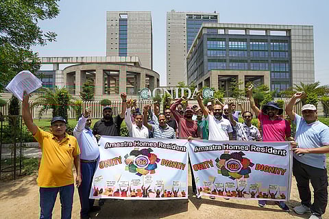Amaatra Homes' residents protest