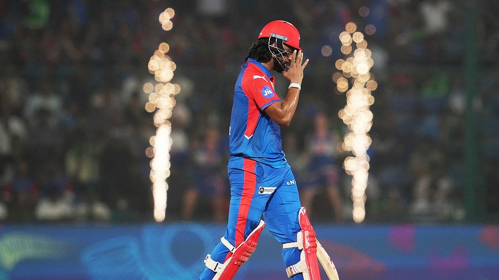 Delhi Capitals KL Rahul celebrates