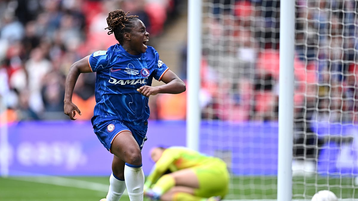 File : Sandy Baltimore netted twice against Manchester United.