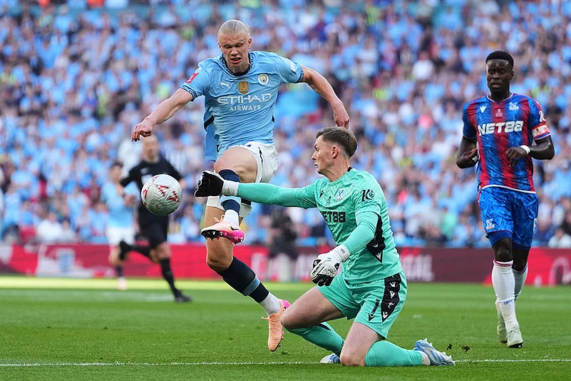 Britain Soccer FA Cup final Crystal Palace Vs Manchester City: Erling Haaland