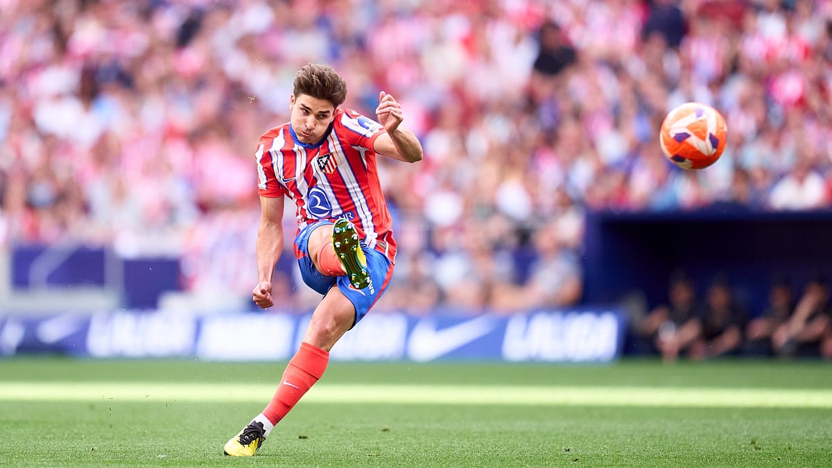 File : Julian Alvarez in action for Atletico Madrid.