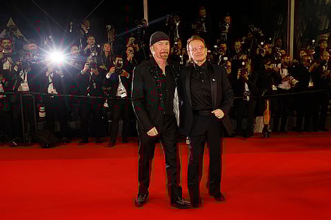 Cannes 2025 Day 4: The Edge and Bono during Bono premiere