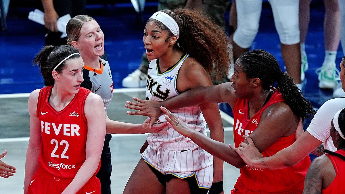 Clark (left) walks away from Reese (centre)