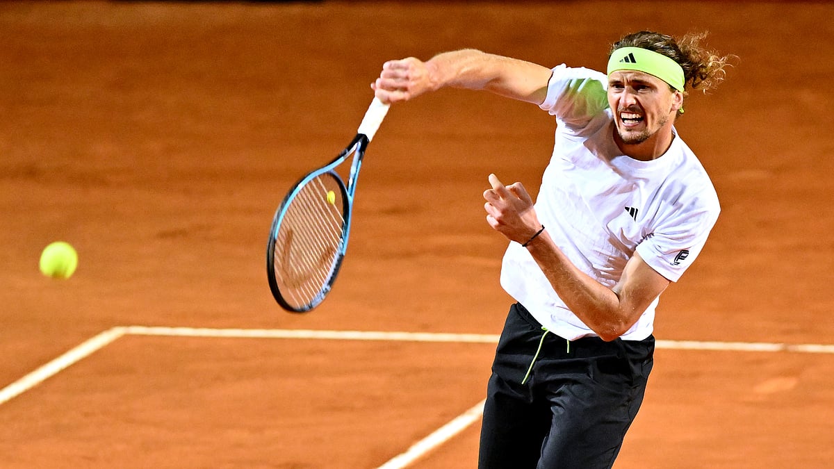 Alexander Zverev in action on the clay in Germany