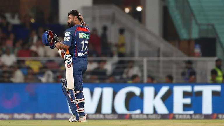 LSG captain Rishabh Pant walks back after getting dismissed. - AP