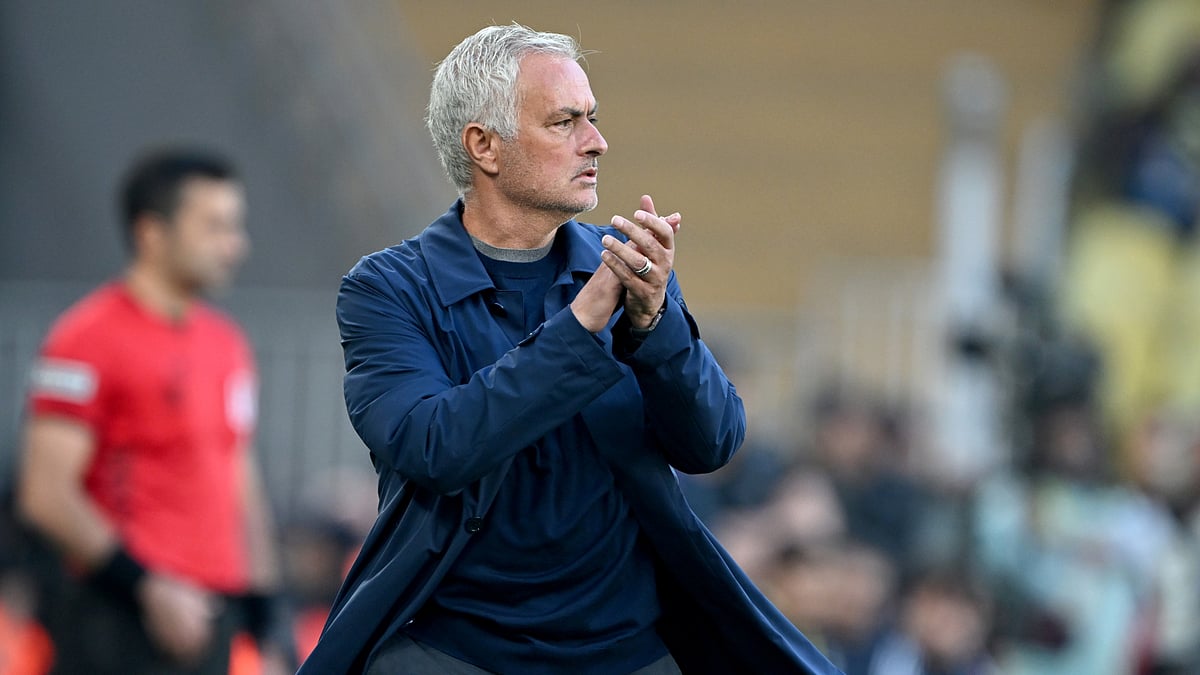 Jose Mourinho pictured during Fenerbahce's win over Eyupspor