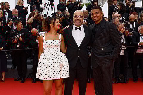 Cannes 2025, Day 7: Juno Wright, Jeffrey Wright and Elijah Wright during Highest 2 Lowest premiere