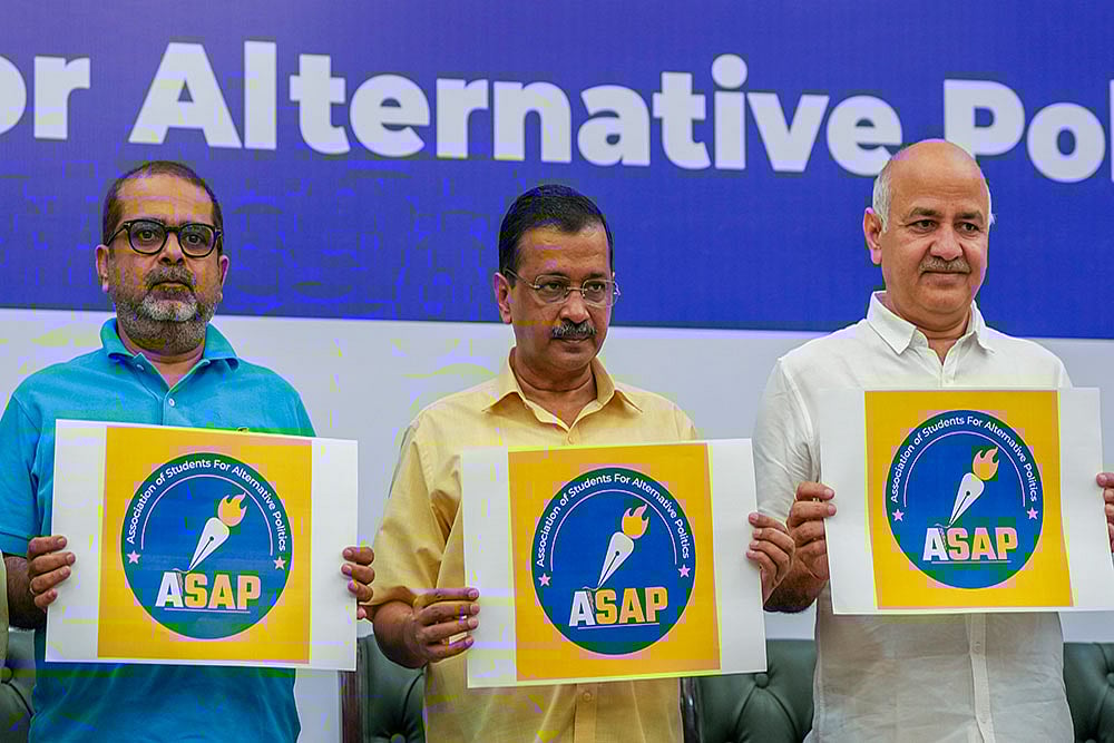 | Photo: PTI/Shahbaz Khan : AAP relaunches party students' wing