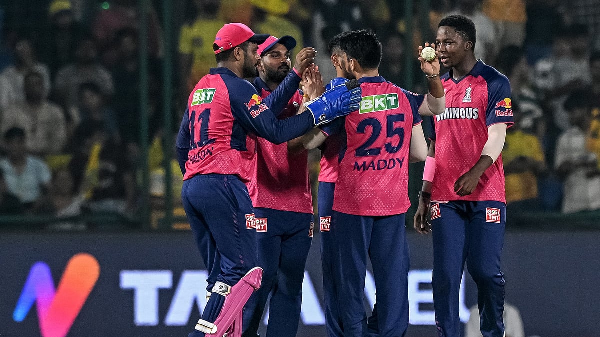 Rajasthan Royals celebrate victory over Chennai Super Kings in IPL 2025.