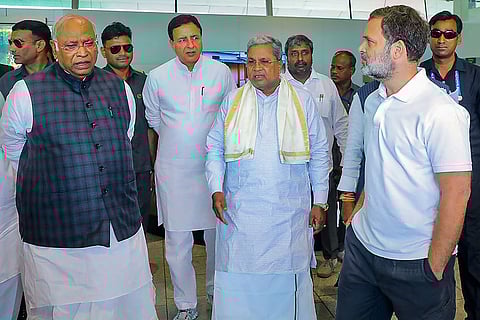 Mallikarjun Kharge, Rahul Gandhi in Karnataka