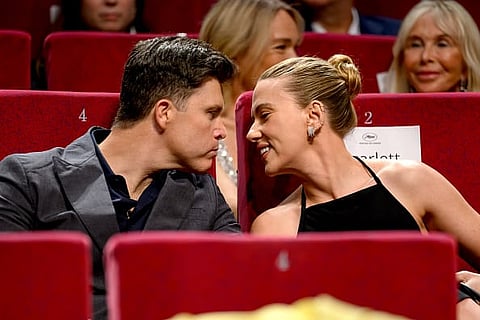 Scarlett Johansson attended the screening of Eleanor The Great with her husband Colin Jost