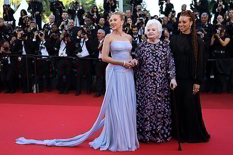 Cannes 2025, Day 8: Scarlett Johansson, June Squibb and Erin Kellyman during A Private Life premiere
