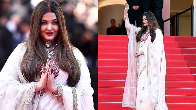 Cannes 2025: Aishwarya Rai Bachchan Exudes Grace And Elegance In An Ivory Saree On The Red Carpet