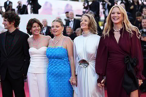 Cannes 2025, Day 8: Vincent Lacoste, Irene Jacob, Sophie Guillemin, Jodie Foster and Virginie Efira during A Private Life premiere