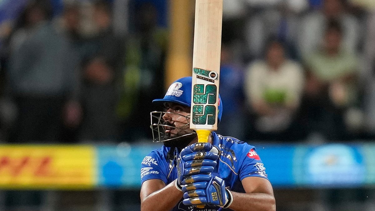(AP Photo/Rajanish Kakade)

 : Mumbai Indians' Naman Dhir plays a shot during the Indian Premier League cricket match between Mumbai Indians and Delhi Capitals at Wankhede Stadium in Mumbai, India, Wednesday, May 21, 2025. 
