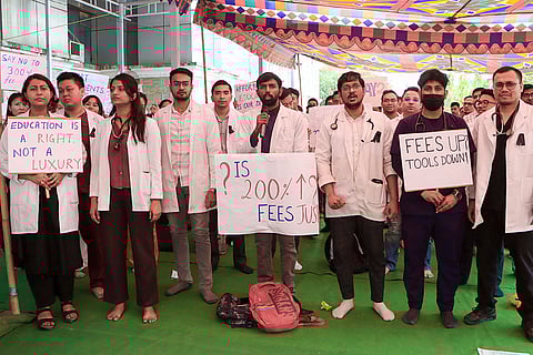 Resident doctors protest in Imphal