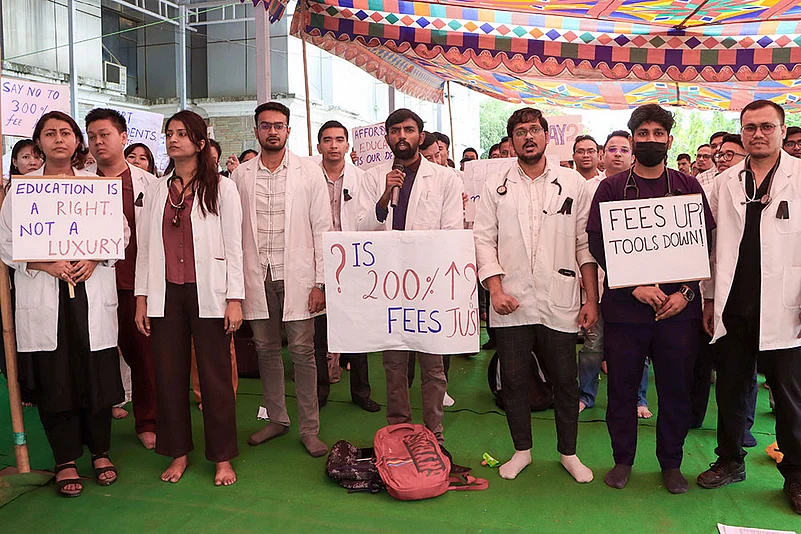 Resident doctors protest in Imphal