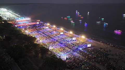 A still from Khelo India Beach Games 2025.