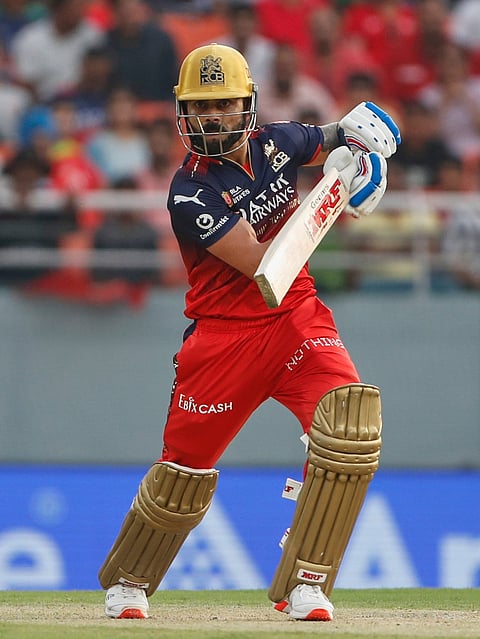 Virat Kohli plays a shot