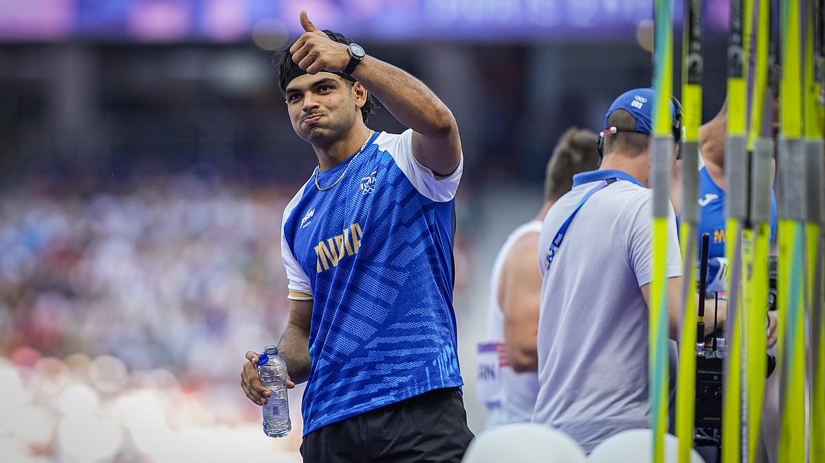 PTI : Neeraj Chopra claimed the men's javelin throw silver medal at the Paris Olympic Games 2024.