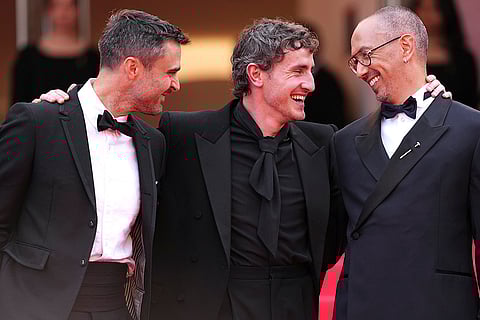 Cannes 2025, Day 9: Ben Shattuck, Paul Mescal and Oliver Hermanus during The History of Sound Premiere