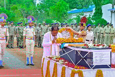 C'garh CM, Dty CM pays tribute to jawan killed during anti-Naxal ops