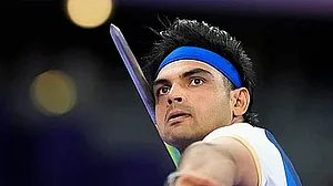 File/AP : Neeraj Chopra might be seen in action at the Doha Diamond League meet.