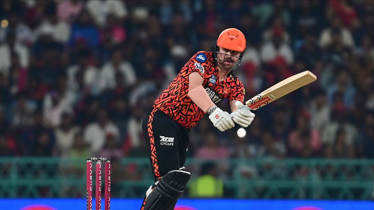 Sunrisers Hyderabads Travis Head plays a shot during the IPL. AP