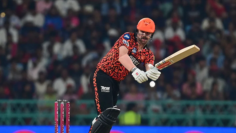 Sunrisers Hyderabads Travis Head plays a shot during the IPL. AP