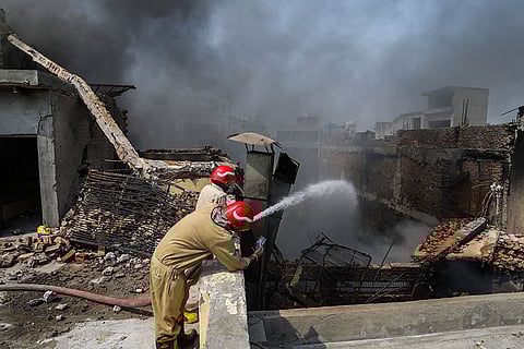 Fire at factory in Delhi's Bawana