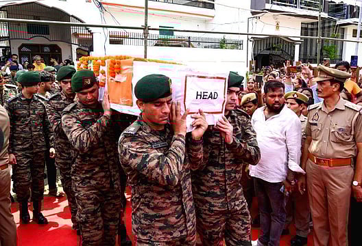 Army Lieutenant Shashank Tiwari Cremated With Full State Honours In Ayodhya