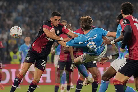 Italian Serie A Soccer Match: Napoli vs Cagliari