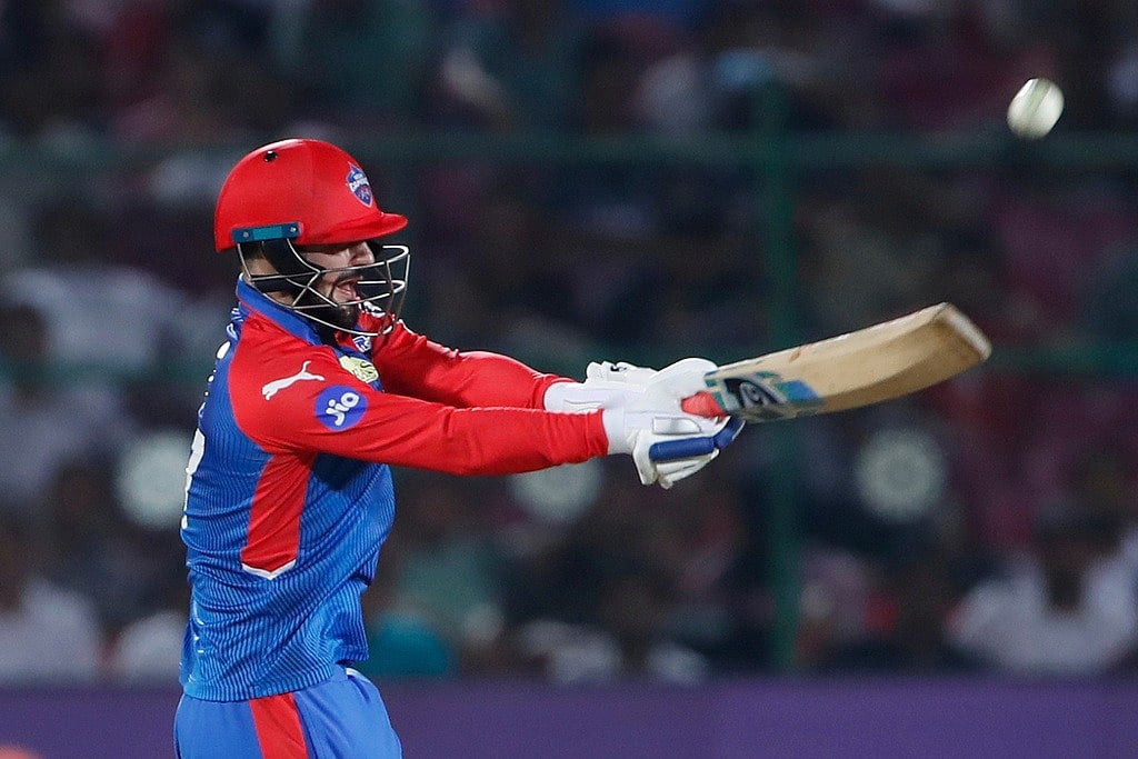 | Photo: AP Photo/Surjeet Yadav : Delhi Capitals' Sameer Rizvi plays a shot during the Indian Premier League cricket match between Punjab Kings and Delhi Capitals at Sawai Mansingh Stadium in Jaipur