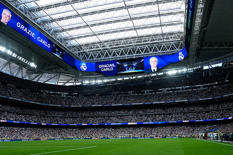 Spanish Soccer La liga RMA Vs RSO football match: Thank you Carlo