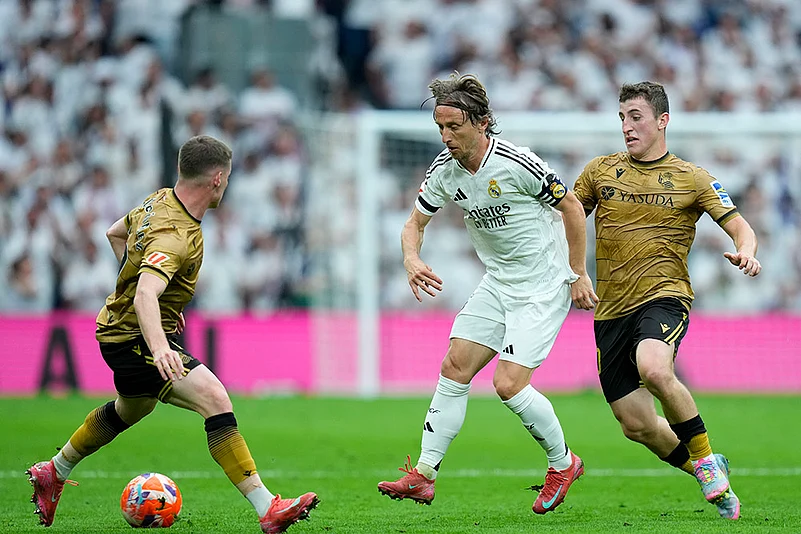 Spanish Soccer La liga RMA Vs RSO football match: Luka Modric