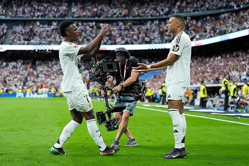 Spanish Soccer La liga RMA Vs RSO football match: Kylian Mbappe