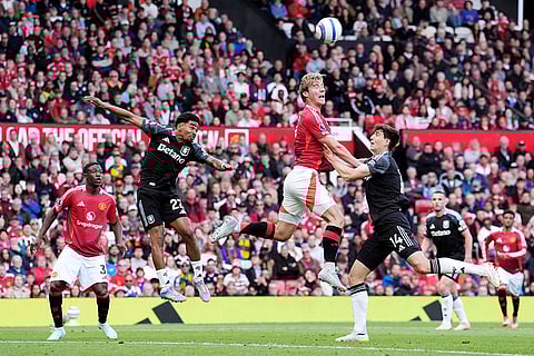English Premier League Soccer Match: Aston Villa vs Manchester United