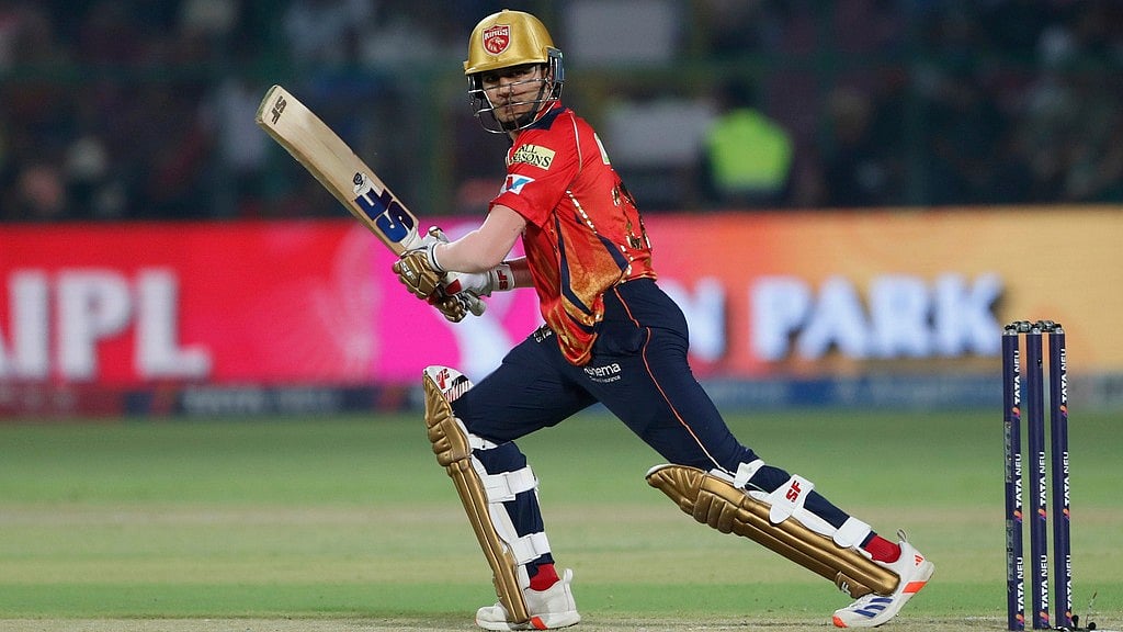 Photo: AP : Punjab Kings' Priyansh Arya bats during their Indian Premier League 2025 match against Mumbai Indians at Sawai Mansingh Stadium in Jaipur. 