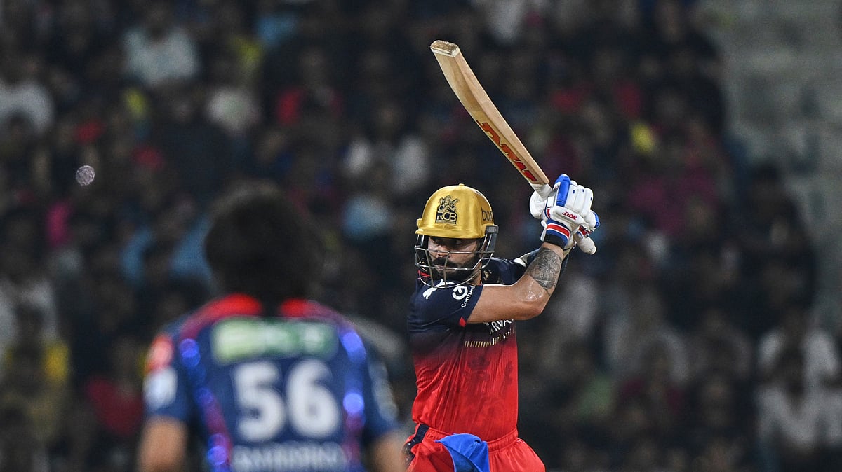 Royal Challengers Bengalurus Virat Kohli plays a shot during the IPL 2025. AP