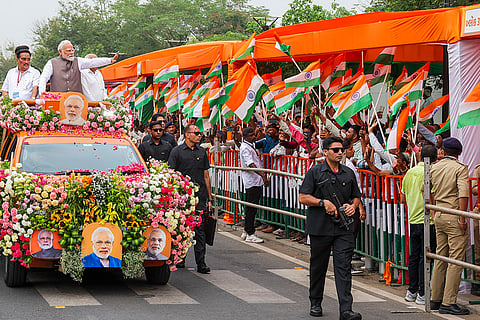 PM Modi in Gandhinagar