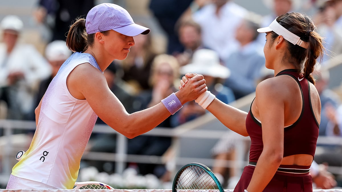 Iga Swiatek and Emma Raducanu at the French Open - null