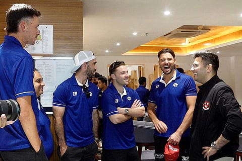 Raghav Chadha meets PBKS team